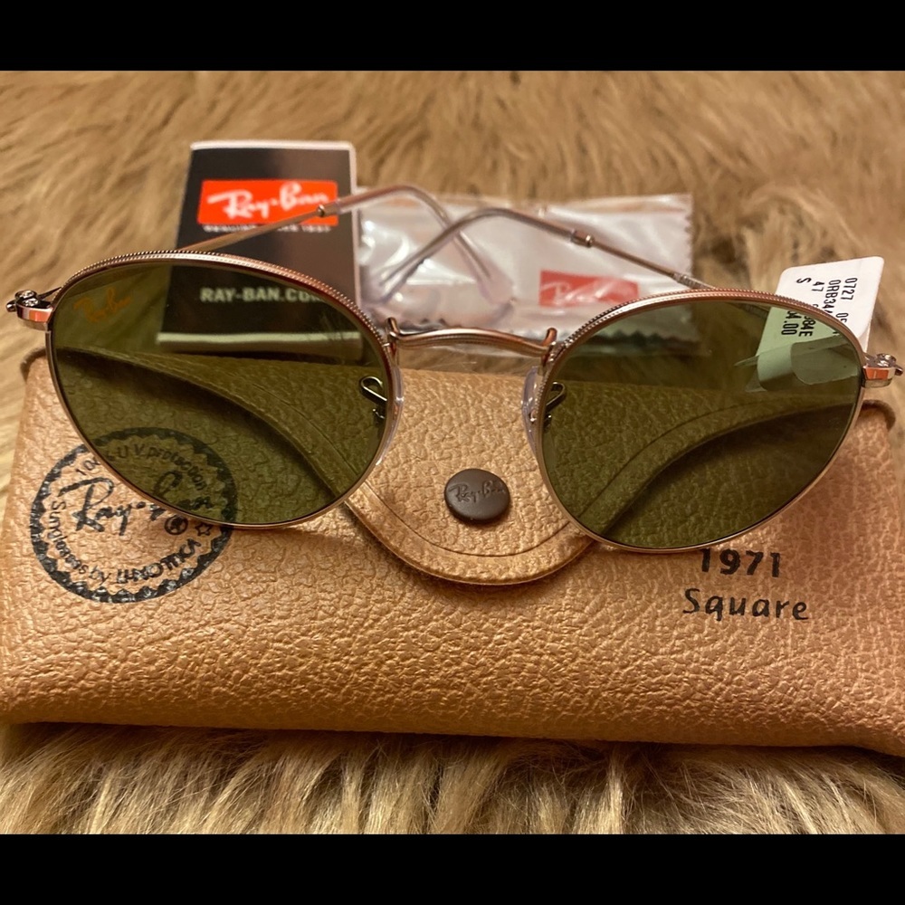 Ray Ban glasses women legend round sunglasses NWT and case.